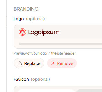Brand customisation preview